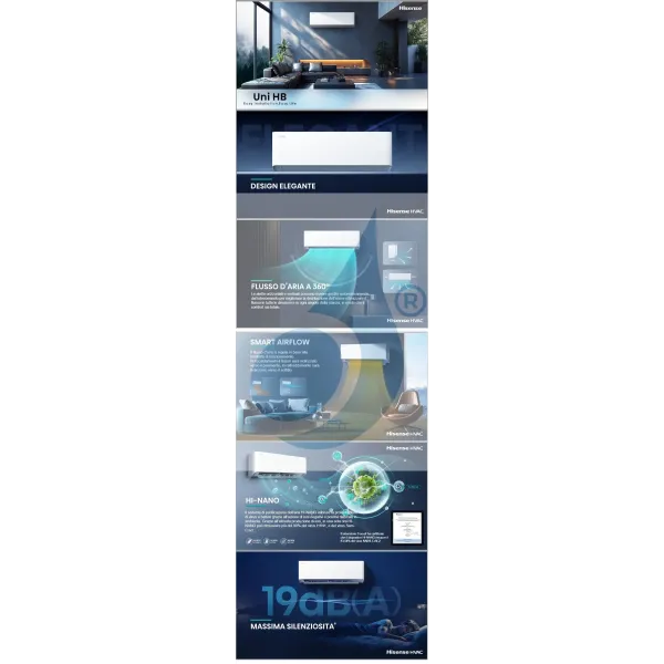 Hisense Quadri Split 9+12+12+12 UNI HB 5AMW125U4RTA