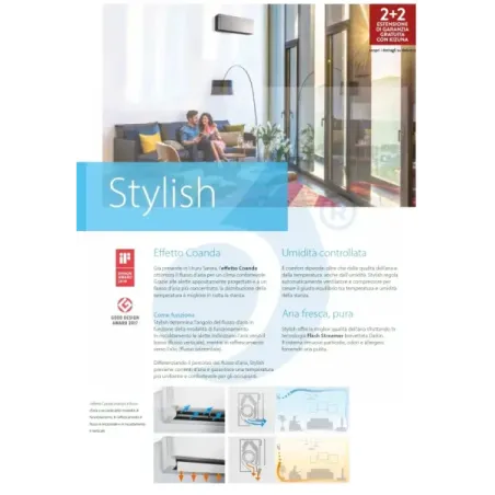 Klimaanlagen Daikin Trio Split 7+7+9 Stylish Weiß 3MXM40A9