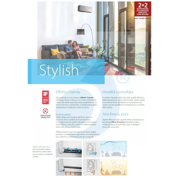 Klimaanlagen Daikin Trio Split 7+9+12 Stylish Silbernen 3MXM52A9