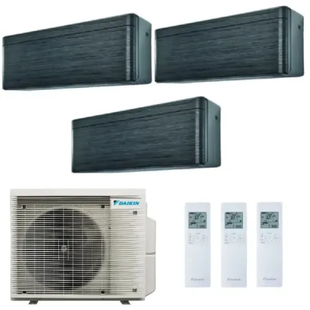 Klimaanlagen Daikin Trio Split 12+12+12 Stylish Blackwood 3MXM68A9
