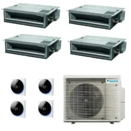 Klimaanlagen Daikin Quadri Split 9+9+9+9 FDXM-F9 BRC1H52 4MXM80A9