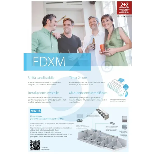 Klimaanlagen Daikin Penta Split 9+9+9+9+9 FDXM-F9 BRC4C65 5MXM90A9