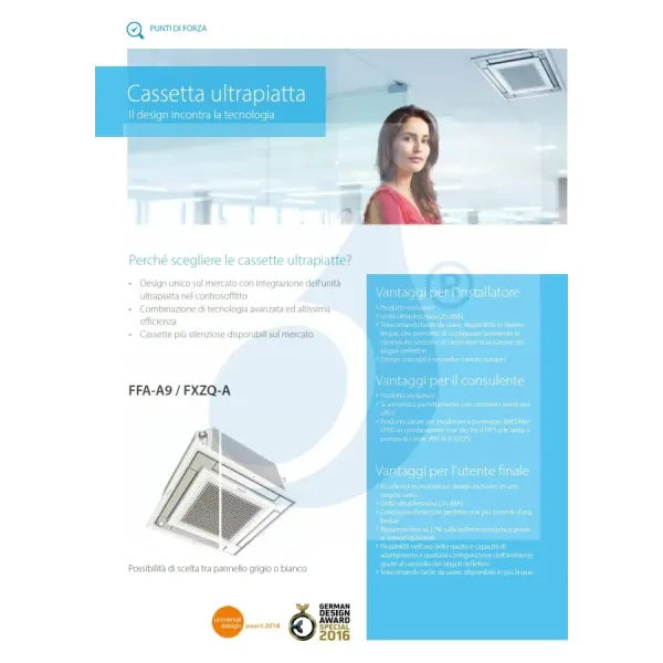 Klimaanlagen Daikin Duo Split 9+12 Kassette 2MXM50A9 BRC1H52-W-K-S