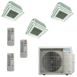 Klimaanlagen Daikin Trio Split 9+9+12 Kassette 3MXM68A9 BRC7F530W