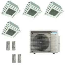 Klimaanlagen Daikin Quadri Split 9+9+9+12 Kassette 4MXM68A9 BRC7F530W