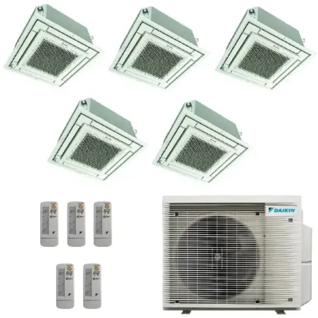 Klimaanlagen Daikin Penta Split 9+9+9+9+9 Kassette 5MXM90A9 BRC7F530W