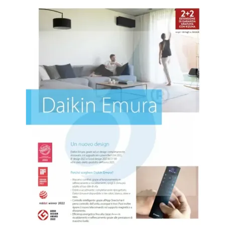 Klimaanlagen Daikin Mono Split FTXJ25AS9 RXJ25A9 Emura 3 Silbernen