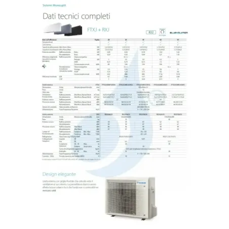 Klimaanlagen Daikin Mono Split FTXJ25AB9 RXJ25A9 Emura 3 Schwarz