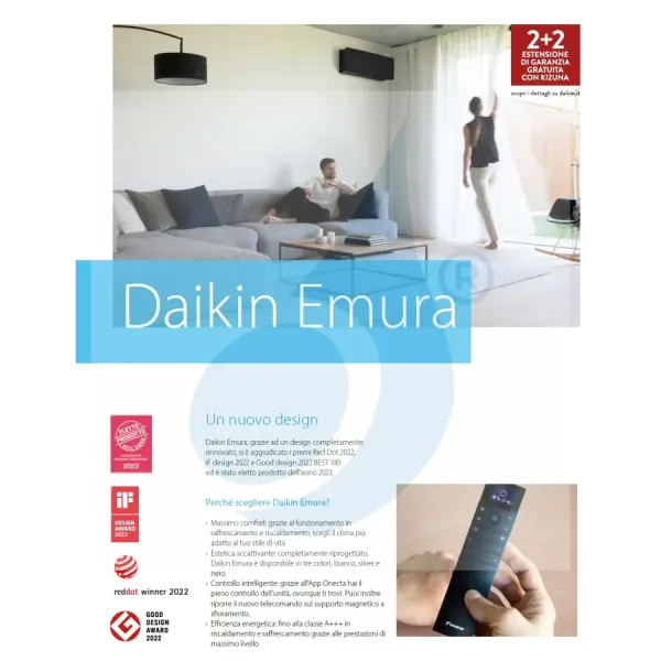Klimaanlagen Daikin Inneneinheit FTXJ25AB9 Emura 3 Schwarz