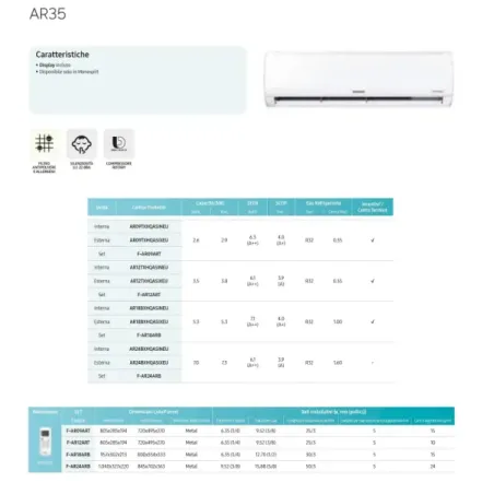 Samsung Mono Split 18000 Btu AR18BXHQASINEU AR18BXHQASIXEU Weiß
