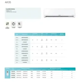 Samsung Mono Split 24000 Btu AR24BXHQASINEU AR24BXHQASIXEU Weiß 2