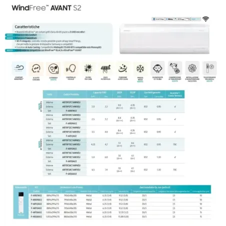 Samsung Mono Split 12000 Btu AR70F12C1AWNEU AR70F12C1AWXEU Weiß