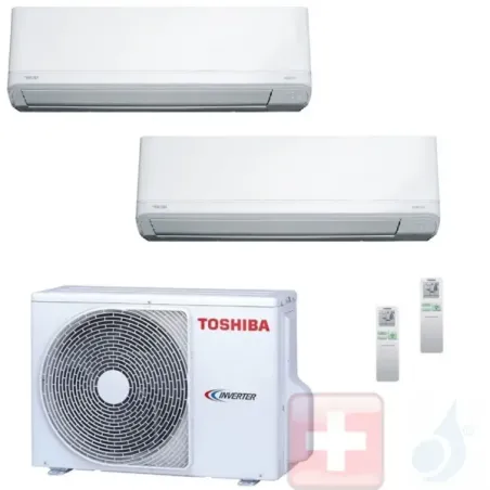 Klimageräte Toshiba Duo Split 12+12 Daiseikai Light RAS-2M18U2AVG-E