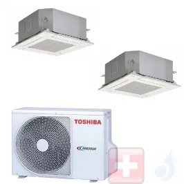 Klimageräte Toshiba Duo Split 12+12 Kassette 60x60 RAS-2M18U2AVG-E