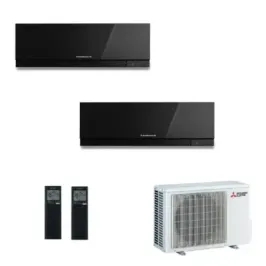 Klimageräte Mitsubishi Duo Split 9+15 Btu Schwarz MXZ-2F53VF4