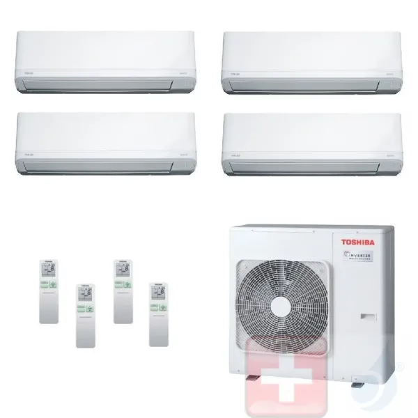 Klimageräte Toshiba Quadri 9+9+9+24 Daiseikai Light RAS-4M27U2AVG-E