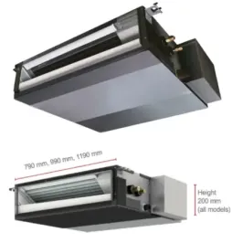 Mitsubishi Penta Split 9+9+9+9+12 Kanaleinbaugeräte MXZ-5F102VF2 Fernb 2