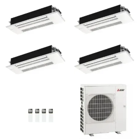Mitsubishi Quadri Split Kassettengerät MLZ-KP 9+9+12+12 Btu MXZ-4F80VF