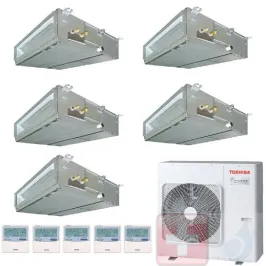 Klimageräte Toshiba Penta Split 7+7+7+7+15 Kanal Slim RAS-5M34U2AVG-E