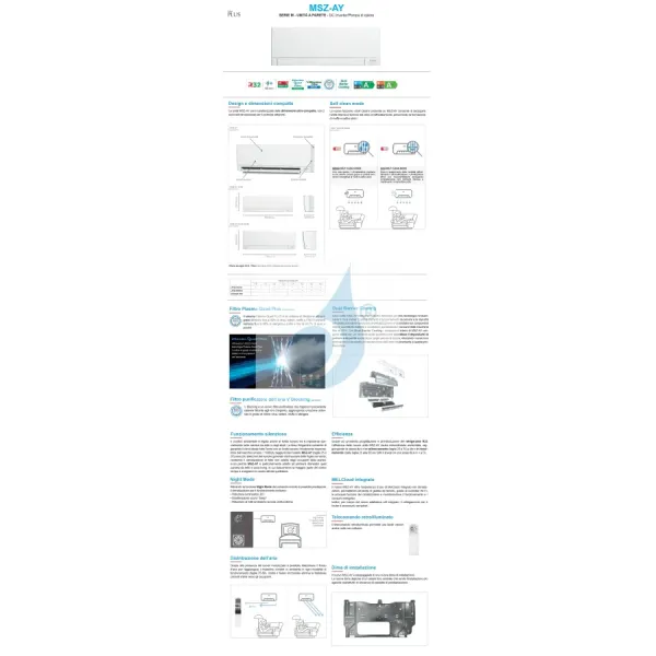 Mitsubishi Inneneinheit 9000 Btu 2.5 kW MSZ-AY25VGKP