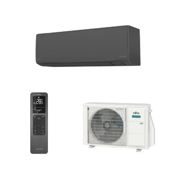 Fujitsu Mono Split 12000 Btu ASEH12KJCALB AOEH12KJCA Schwarz