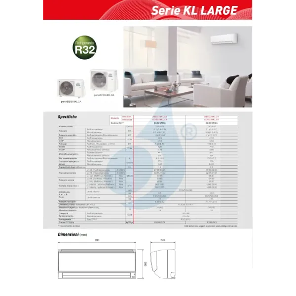 Fujitsu Mono Split 18000 Btu ASEG18KLCA AOEG18KLCA Weiß