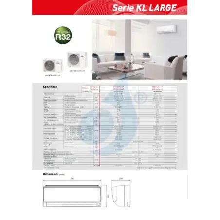 Fujitsu Mono Split 24000 Btu ASEG24KLCA AOEG24KLCA Weiß