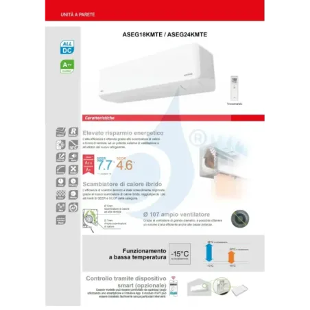 Fujitsu Mono Split 18000 Btu ASEG18KMTE AOEG18KMTA Weiß