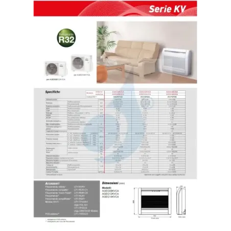 Fujitsu Mono Split 9000 Btu AGEG09KVCA AOEG09KVCA Weiß