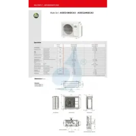 Fujitsu Außengerät Multi Split AOEG18KBCA3 18000 Btu Trio Split 2