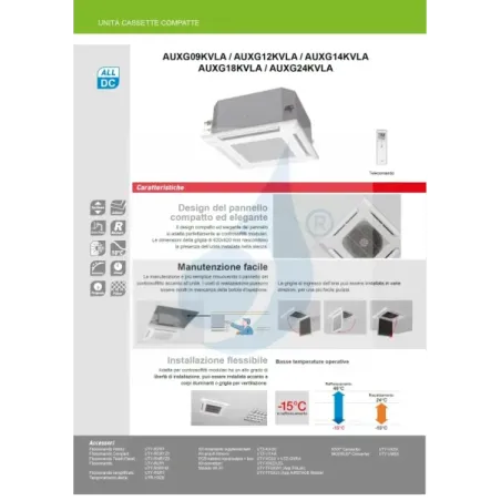 Fujitsu Inneneinheit Kompakt-KV AUXG14KVLA 14000 Btu Kassettengerät