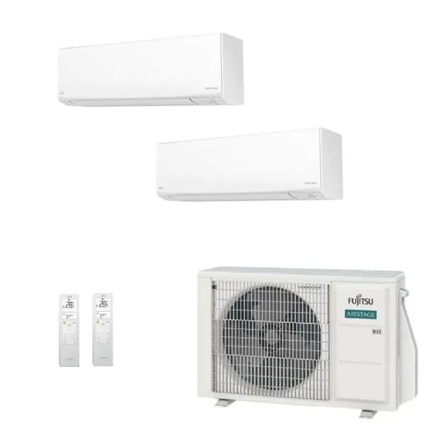 Klimaanlage Fujitsu Duo Split 7+12 KJ-W AOEG14KBCA2 Wand WiFi
