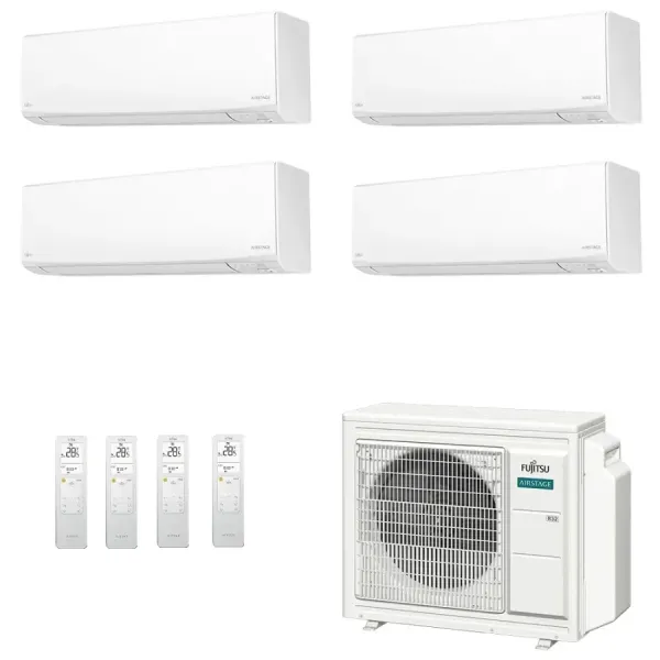 Fujitsu Quadri Split 9+12+12+12 KJ-W WiFi AOEG30KBTA4 Weiß