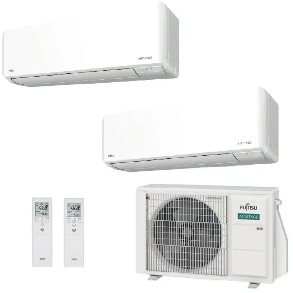 Klimaanlage Fujitsu Duo Split 9+9 KMCG AOEG18KBCA2 Wand WiFi