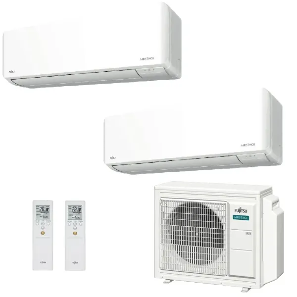 Klimaanlage Fujitsu Duo Split 12+12 KMCG AOEG24KBCA3 Wand WiFi