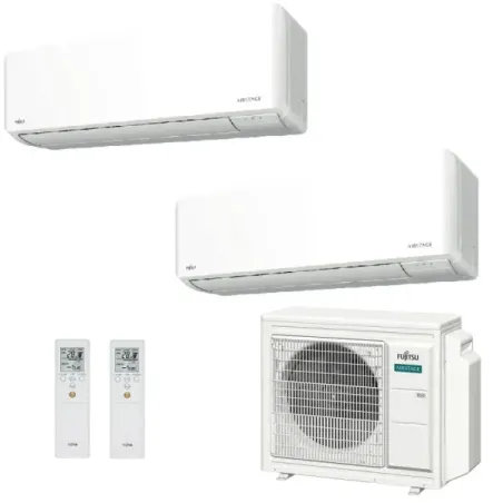Klimaanlage Fujitsu Duo Split 15+15 KMCG AOEG24KBCA3 Wand WiFi