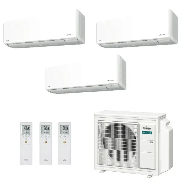 Klimaanlage Fujitsu Trio Split 12+12+12 KMCG WiFi AOEG30KBTA4
