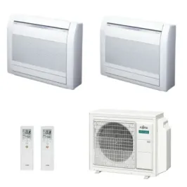 Klimaanlage Fujitsu Duo Split 12+12 Fußboden KV AOEG24KBCA3
