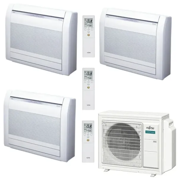 Klimaanlage Fujitsu Trio Split 9+9+15 Fußboden KV AOEG24KBCA3