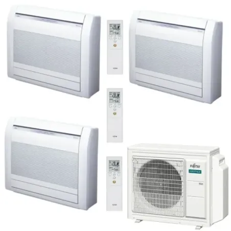 Klimaanlage Fujitsu Trio Split 9+9+15 Fußboden KV AOEG24KBCA3