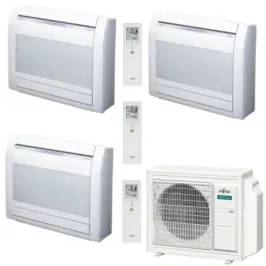 Klimaanlage Fujitsu Trio Split 12+12+12 Fußboden KV AOEG30KBTA4