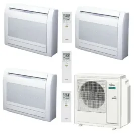 Klimaanlage Fujitsu Trio Split 12+12+12 Fußboden KV AOEG36KBTA5