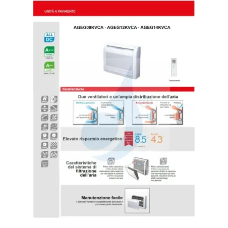 Klimaanlage Fujitsu Quadri Split 9+9+15+15 Fußboden KV AOEG36KBTA5