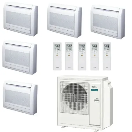Klimaanlage Fujitsu Penta Split 9+9+9+9+15 Fußboden KV AOEG36KBTA5