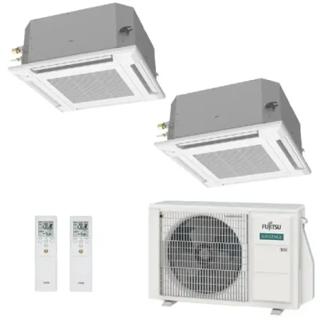 Klimaanlage Fujitsu Duo Split 7+12 Kassettengerät AOEG14KBCA2