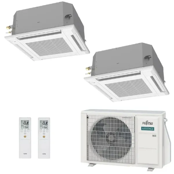 Klimaanlage Fujitsu Duo Split 9+15 Kassettengerät AOEG18KBCA2