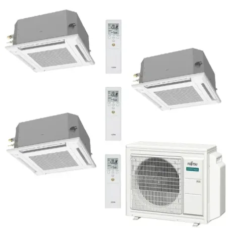 Klimaanlage Fujitsu Trio Split 12+12+12 Kassettengerät AOEG24KBCA3