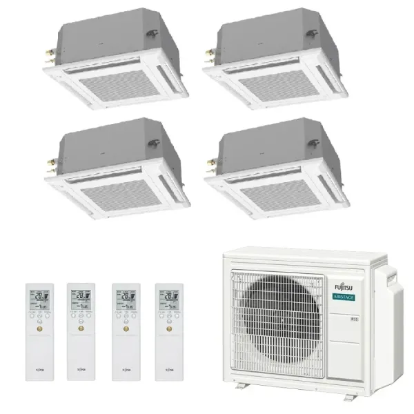 Klimaanlage Fujitsu Quadri Split 9+9+9+9 Kassettengerät AOEG30KBTA4