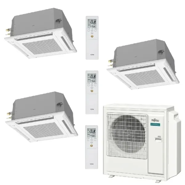 Klimaanlage Fujitsu Trio Split 12+12+12 Kassettengerät AOEG36KBTA5