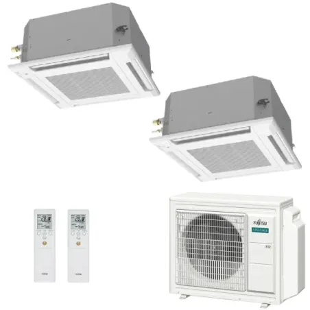Klimaanlage Fujitsu Duo Split 12+12 Kassettengerät AOEG24KBCA3